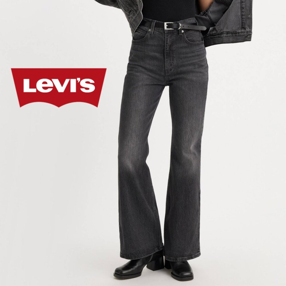 Levi's 70's High Flare Women's Jeans Black Size 27